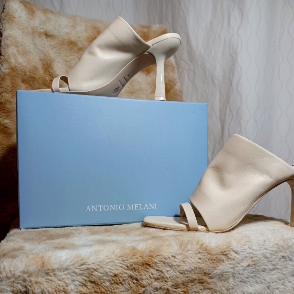 New, Sweet Cream Sandal Heels, Antonio Melani , 11